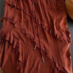 Free People Ruffled Skirt